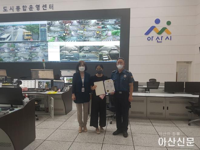 3. 아산시 CCTV통합관제센터 관제요원, 차량털이범 검거에 기여.jpg